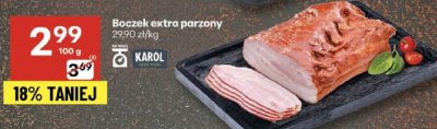 Boczek extra parzony promocja w Delikatesy Centrum