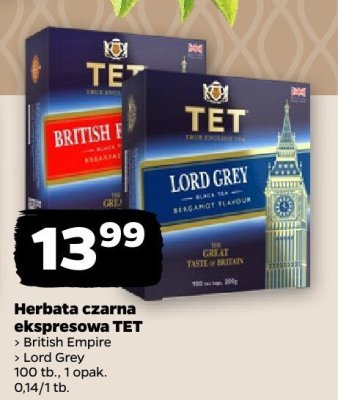 Herbata czarna ekspresowa Lord Grey promocja w Netto