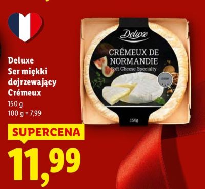Ser miękki Deluxe dojrzewający Crémeux promocja w Lidl