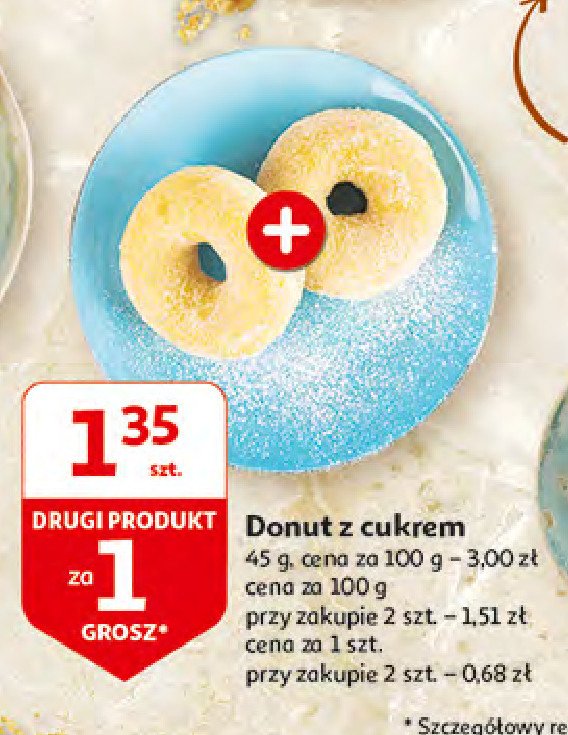 Donut z cukrem promocje