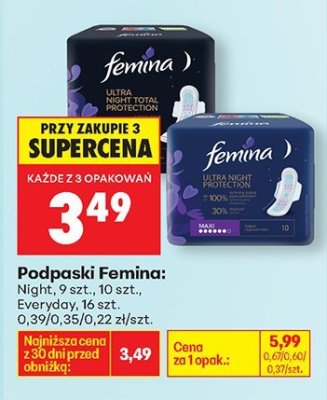 Podpaski Everyday 16 szt. promocja w Biedronka