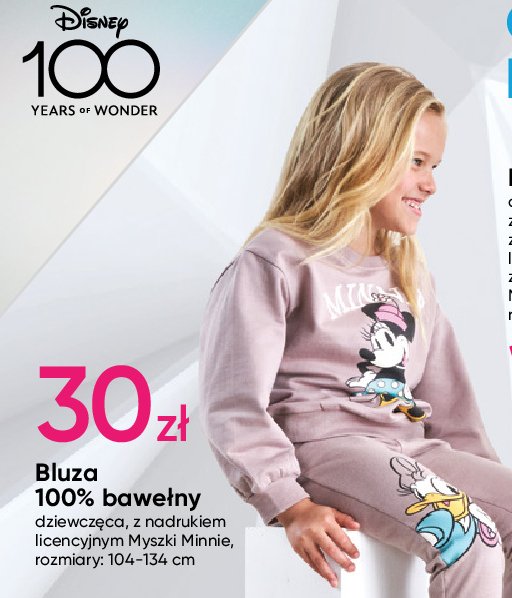 Bluza dziecięca licencyjna myszka minnie roz. 104-134 cm promocja