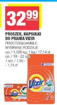 Proszek, kapsułki do prania Vizir promocja w SPAR