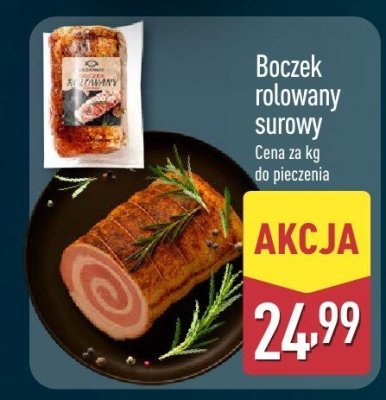 Boczek rolowany surowy promocja w Aldi