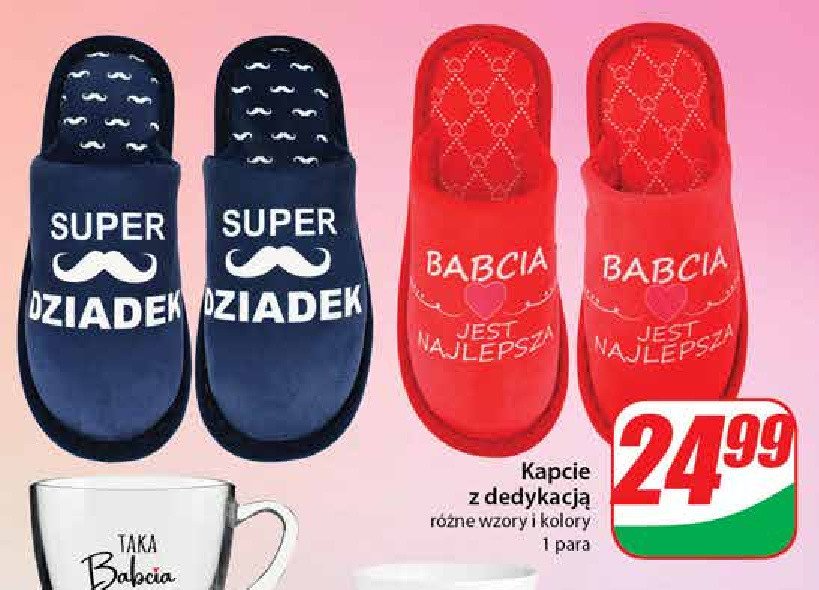 Kapcie super dziadek promocja w Dino