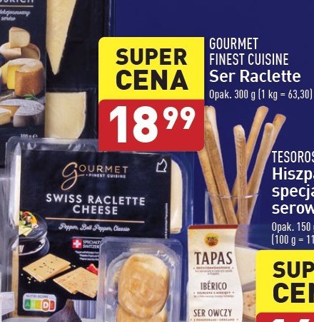 Ser raclette Gourmet finest cuisine promocja w Aldi