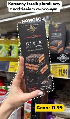 Torcik piernikowy w deserowej czekoladzie z nadzieniem owocowym  promocja w Kaufland