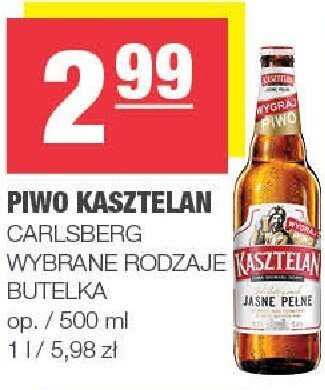 Piwo Kasztelan Carlsberg wybrane rodzaje butelka promocja w SPAR