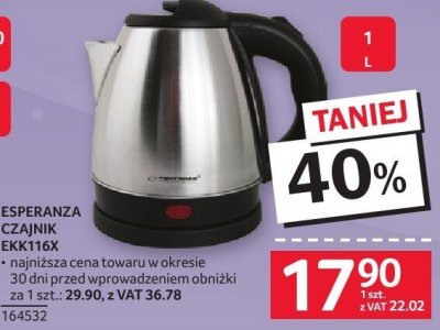 Czajnik Esperanza EKK116GX promocja w Selgros