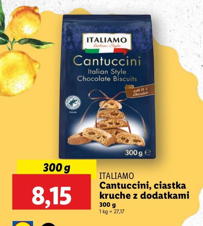 Włoskie ciastka cantuccini czekoladowe Italiamo promocja