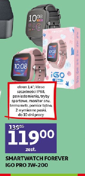 Smartwatch igo pro jw-200 czarny Forever promocja