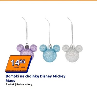 Bombki na choinkę Disney Mickey Mouse promocja w Action