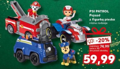 Pojazd z figurką pieska różne rodzaje Psi Patrol promocja w Kaufland