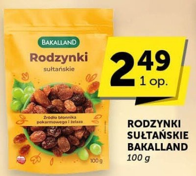 Rodzynki sułtańskie Bakalland promocja w Euro Sklep