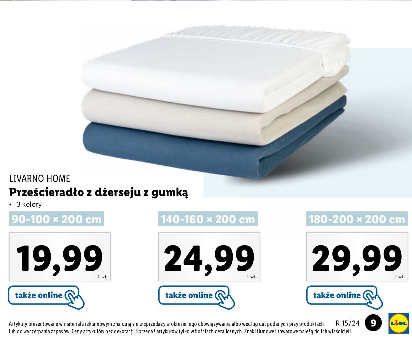 Prze艣cierad艂o jersey z gumk膮 140-160 x 200 cm promocja