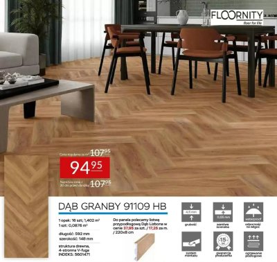 Panel winylowy DĄB GRANBY 91109 HB promocja w Abra Meble