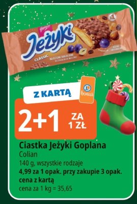 Ciastka Jeżyki Goplana Colian promocja w Leclerc