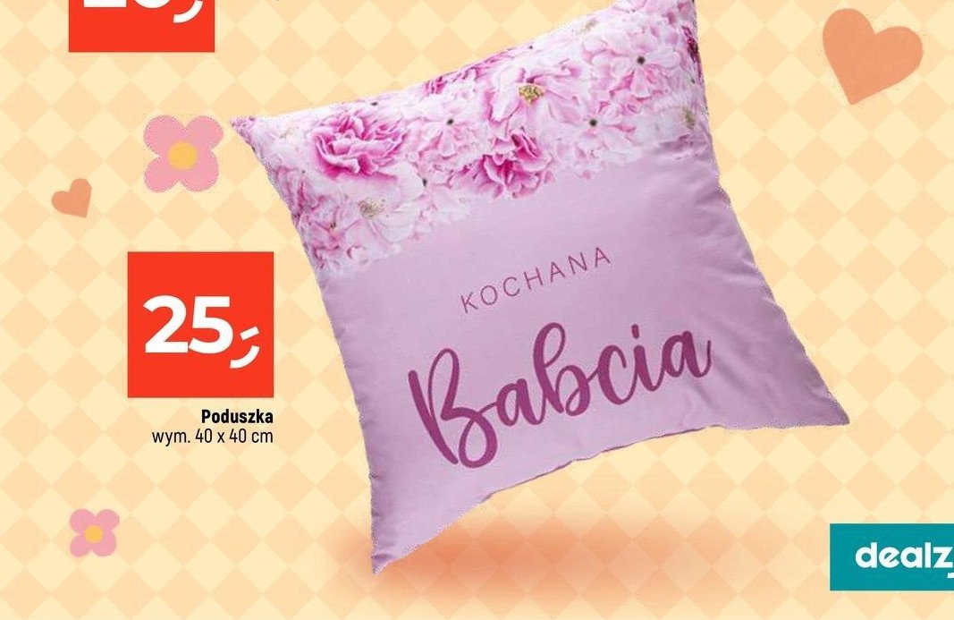 Poduszka kochana babcia promocja