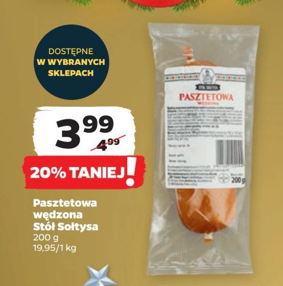 Pasztetowa wędzona Stół sołtysa promocja