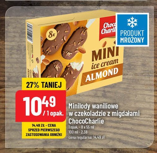 Lody mini almond Choco charlie promocja