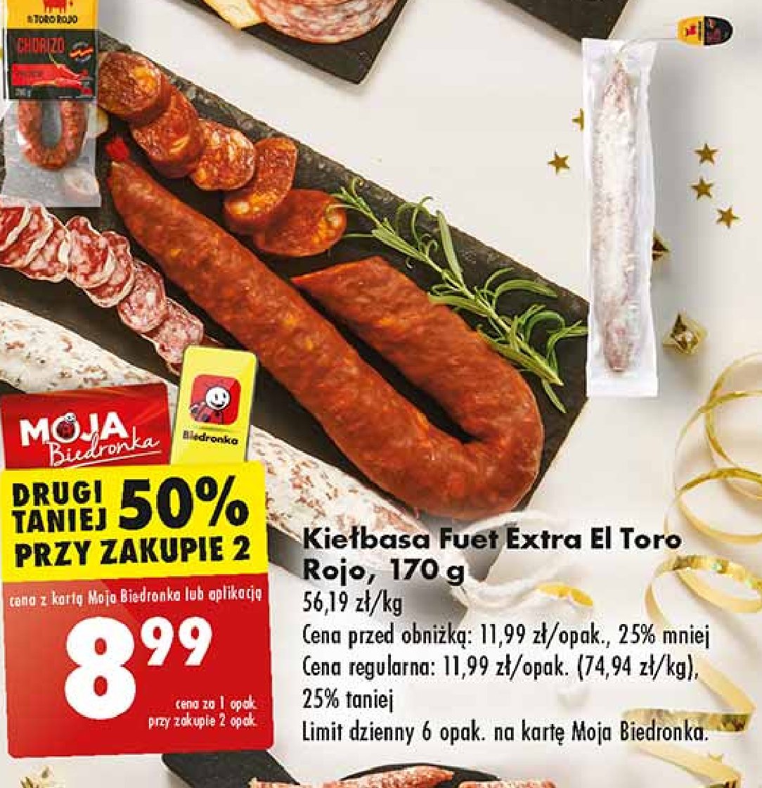 Kiełbasa fuet extra El toro rojo promocja