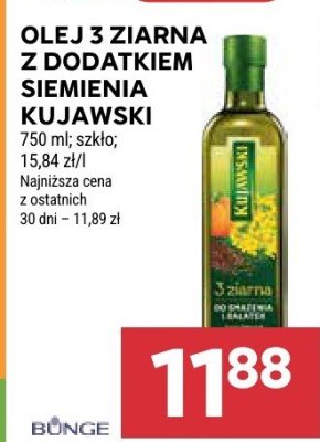 Olej z ziarna z dodatkiem siemienia Kujawski promocja w Stokrotka