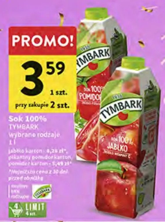 Sok pomidorowy pikantny Tymbark 1936 promocja