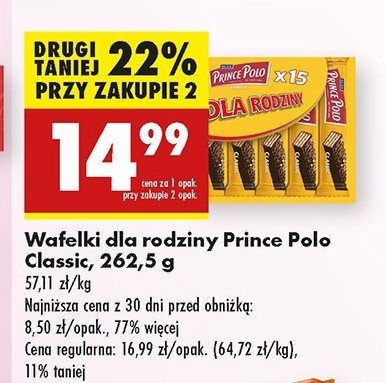 Wafelek classic Prince polo family promocja w Biedronka