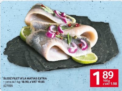 Śledź filet a'la Matias Extra promocja w Selgros