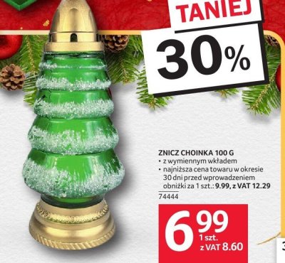 Znicz choinka 100 g promocja w Selgros