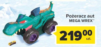 Pożeracz aut mega wrex + autko hot wheels monster trucks Mattel promocja