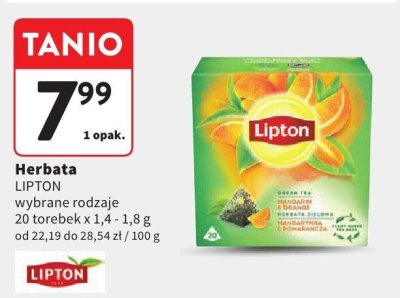 Herbata LIPTON wybrane rodzaje promocja w Intermarche
