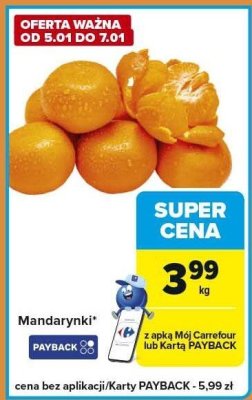 Owoce mandarynki kg promocja w Carrefour Express