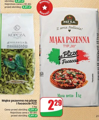 Makaron Kopcza 3 rodzaje promocja w Dino