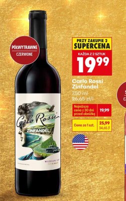 Wino Carlo Rossi Zinfandel 750 ml promocja w Biedronka