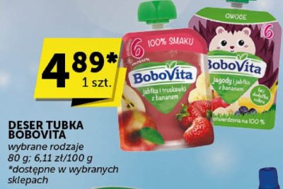 Deser tubka BoboVita wybrane rodzaje promocja w Groszek