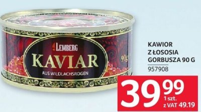 Kawior z łososia KAWIOR Z ŁOSOSIA GORBUSZA 90 g 957908 promocja w Selgros