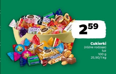 Cukierki różne rodzaje promocja w Netto