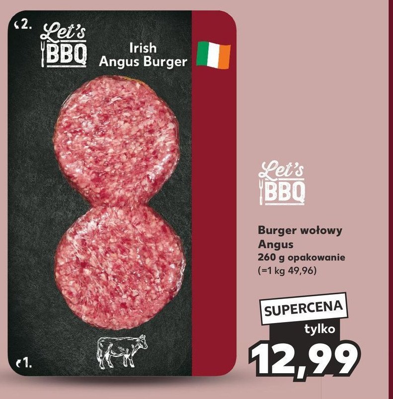 Burger wo艂owy angus K-classic let's bbq promocja