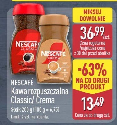 Kawa rozpuszczalna Crema promocja w Aldi