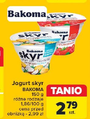 Jogurt truskawkowy Bakoma skyr promocja