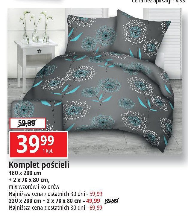 Komplet pościeli 160 x 200 cm + 2 x 70 x 60 cm promocja