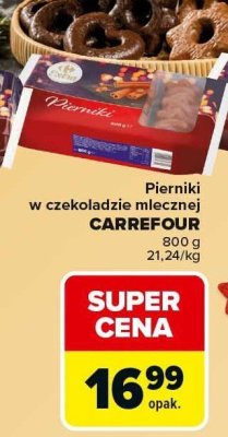 Pierniki w czekoladzie mlecznej CARREFOUR promocja w Carrefour