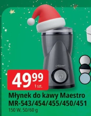 Młynek do kawy Maestro MR-543/454/455/450/451 promocja w Leclerc