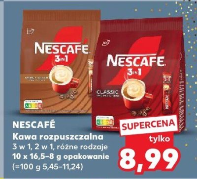 Kawa rozpuszczalna 2w1 różne rodzaje Nescafé promocja w Kaufland