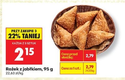 Rożek z jabłkiem promocja w Biedronka