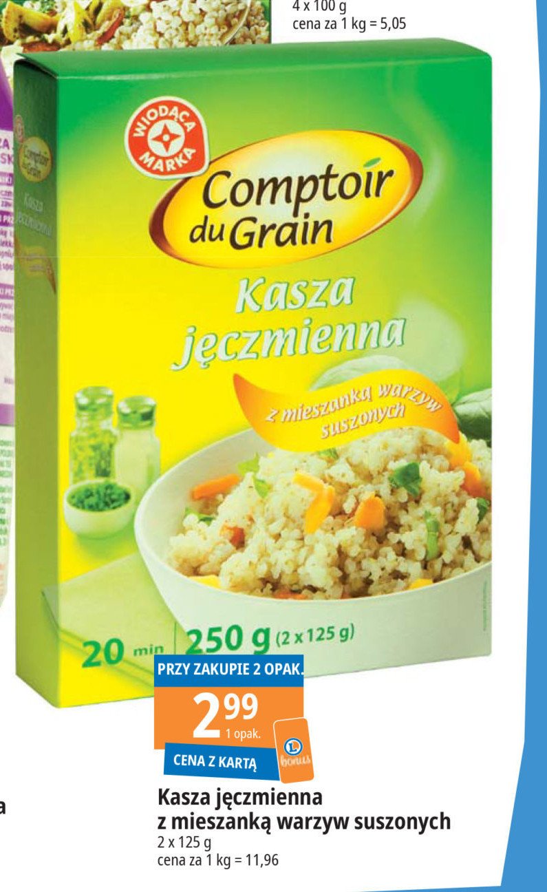 Kasza jęczmienna z warzywami Wiodąca marka comptoir de grain promocja