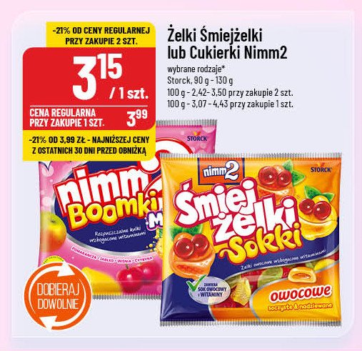 Cukierki owocowe musujące Nimm2 boomki promocja