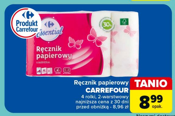 Recznik papierowy Carrefour essential promocja