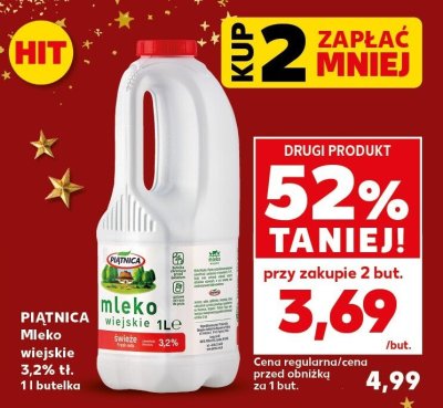 Mleko wiejskie 3,2% tł. promocja w Kaufland